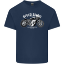 Kustom Kulture Cafe Racer Biker Motorbike Kids T-Shirt Childrens Navy Blue