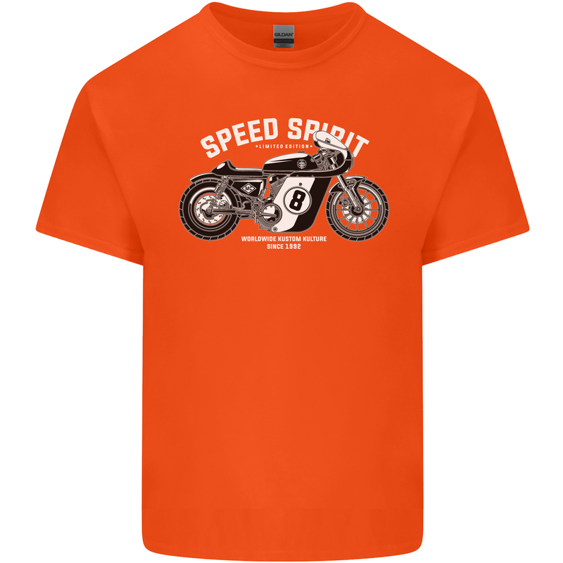 Kustom Kulture Cafe Racer Biker Motorbike Kids T-Shirt Childrens Orange