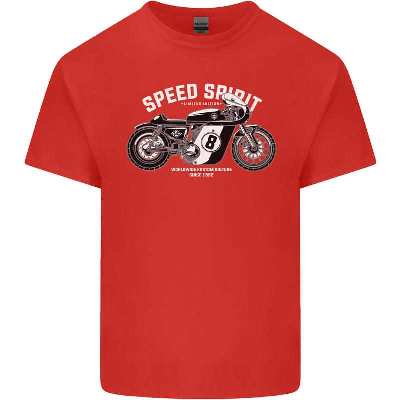 Kustom Kulture Cafe Racer Biker Motorbike Kids T-Shirt Childrens Red