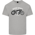 Kustom Kulture Cafe Racer Biker Motorbike Kids T-Shirt Childrens Sports Grey
