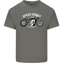 Kustom Kulture Cafe Racer Biker Motorbike Mens Cotton T-Shirt Tee Top Charcoal