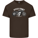 Kustom Kulture Cafe Racer Biker Motorbike Mens Cotton T-Shirt Tee Top Dark Chocolate