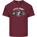 Kustom Kulture Cafe Racer Biker Motorbike Mens Cotton T-Shirt Tee Top Maroon