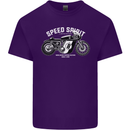 Kustom Kulture Cafe Racer Biker Motorbike Mens Cotton T-Shirt Tee Top Purple