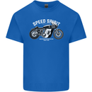 Kustom Kulture Cafe Racer Biker Motorbike Mens Cotton T-Shirt Tee Top Royal Blue