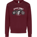 Kustom Kulture Cafe Racer Biker Motorbike Mens Sweatshirt Jumper Maroon