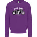 Kustom Kulture Cafe Racer Biker Motorbike Mens Sweatshirt Jumper Purple