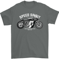 Kustom Kulture Cafe Racer Biker Motorbike Mens T-Shirt Cotton Gildan Charcoal