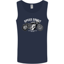 Kustom Kulture Cafe Racer Biker Motorbike Mens Vest Tank Top Navy Blue