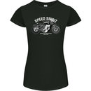 Kustom Kulture Cafe Racer Biker Motorbike Womens Petite Cut T-Shirt Black