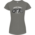 Kustom Kulture Cafe Racer Biker Motorbike Womens Petite Cut T-Shirt Charcoal