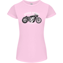 Kustom Kulture Cafe Racer Biker Motorbike Womens Petite Cut T-Shirt Light Pink
