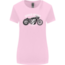 Kustom Kulture Cafe Racer Biker Motorbike Womens Wider Cut T-Shirt Light Pink