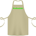 Kwikasfuki Superbike Funny Biker Motorcycle Cotton Apron 100% Organic Khaki