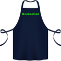 Kwikasfuki Superbike Funny Biker Motorcycle Cotton Apron 100% Organic Navy Blue