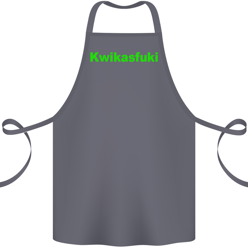 Kwikasfuki Superbike Funny Biker Motorcycle Cotton Apron 100% Organic Steel