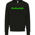 Kwikasfuki Superbike Funny Biker Motorcycle Kids Sweatshirt Jumper Black