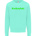 Kwikasfuki Superbike Funny Biker Motorcycle Kids Sweatshirt Jumper Peppermint