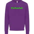Kwikasfuki Superbike Funny Biker Motorcycle Kids Sweatshirt Jumper Purple