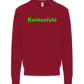 Kwikasfuki Superbike Funny Biker Motorcycle Kids Sweatshirt Jumper Red