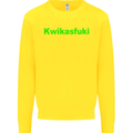 Kwikasfuki Superbike Funny Biker Motorcycle Kids Sweatshirt Jumper Yellow