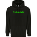 Kwikasfuki Superbike Funny Biker Motorcycle Mens 80% Cotton Hoodie Black
