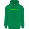 Kwikasfuki Superbike Funny Biker Motorcycle Mens 80% Cotton Hoodie Irish Green