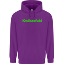 Kwikasfuki Superbike Funny Biker Motorcycle Mens 80% Cotton Hoodie Purple