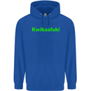 Kwikasfuki Superbike Funny Biker Motorcycle Mens 80% Cotton Hoodie Royal Blue