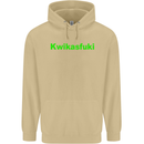 Kwikasfuki Superbike Funny Biker Motorcycle Mens 80% Cotton Hoodie Sand