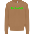Kwikasfuki Superbike Funny Biker Motorcycle Mens Sweatshirt Jumper Caramel Latte