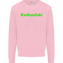 Kwikasfuki Superbike Funny Biker Motorcycle Mens Sweatshirt Jumper Light Pink