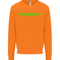 Kwikasfuki Superbike Funny Biker Motorcycle Mens Sweatshirt Jumper Orange