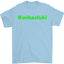 Kwikasfuki Superbike Funny Biker Motorcycle Mens T-Shirt Cotton Gildan Light Blue