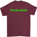 Kwikasfuki Superbike Funny Biker Motorcycle Mens T-Shirt Cotton Gildan Maroon