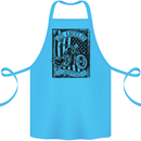 LA Choppers Motorcycle Motorbike Biker Cotton Apron 100% Organic Turquoise