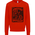LA Choppers Motorcycle Motorbike Biker Kids Sweatshirt Jumper Bright Red