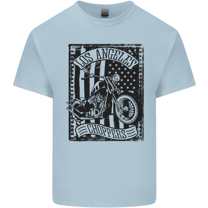 LA Choppers Motorcycle Motorbike Biker Kids T-Shirt Childrens Light Blue