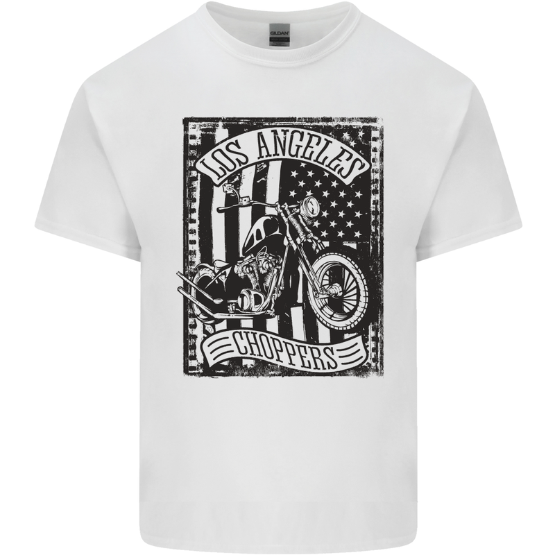 LA Choppers Motorcycle Motorbike Biker Kids T-Shirt Childrens White