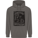 LA Choppers Motorcycle Motorbike Biker Mens 80% Cotton Hoodie Charcoal
