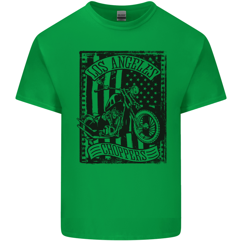 LA Choppers Motorcycle Motorbike Biker Mens Cotton T-Shirt Tee Top Irish Green