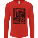 LA Choppers Motorcycle Motorbike Biker Mens Long Sleeve T-Shirt Red