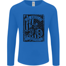 LA Choppers Motorcycle Motorbike Biker Mens Long Sleeve T-Shirt Royal Blue