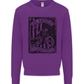 LA Choppers Motorcycle Motorbike Biker Mens Sweatshirt Jumper Purple