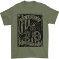 LA Choppers Motorcycle Motorbike Biker Mens T-Shirt Cotton Gildan Military Green