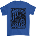 LA Choppers Motorcycle Motorbike Biker Mens T-Shirt Cotton Gildan Royal Blue