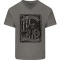 LA Choppers Motorcycle Motorbike Biker Mens V-Neck Cotton T-Shirt Sports Grey