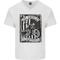 LA Choppers Motorcycle Motorbike Biker Mens V-Neck Cotton T-Shirt White