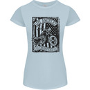 LA Choppers Motorcycle Motorbike Biker Womens Petite Cut T-Shirt Light Blue