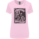 LA Choppers Motorcycle Motorbike Biker Womens Wider Cut T-Shirt Light Pink
